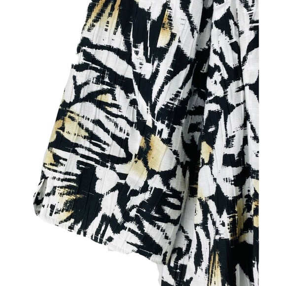 Alfred Dunner Women’s Size 12 Black White Floral Pattern Lined Open Front Jacket - Picture 6 of 11